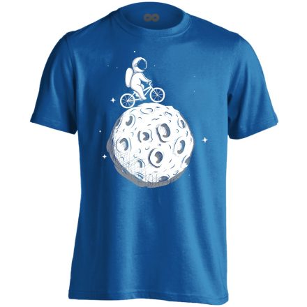 Frappáns "Hold" kerékpáros férfi póló (kék)