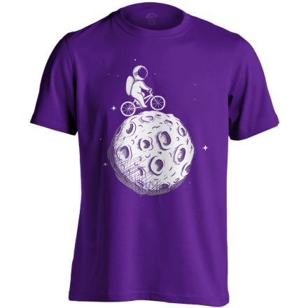 Frappáns "Hold" kerékpáros férfi póló (lila)