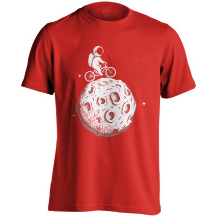 Frappáns "Hold" kerékpáros férfi póló (piros)