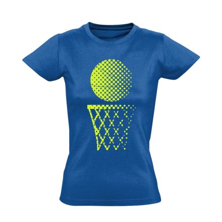 Raszter kosárlabdás női póló (kék)