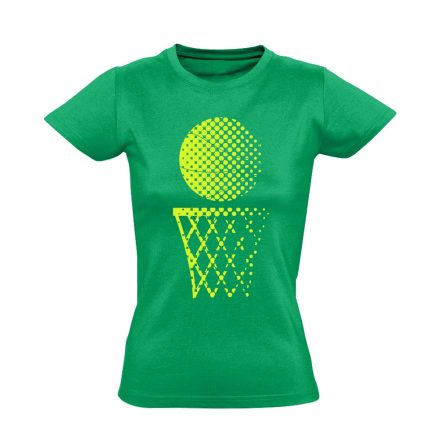 Raszter kosárlabdás női póló (zöld)