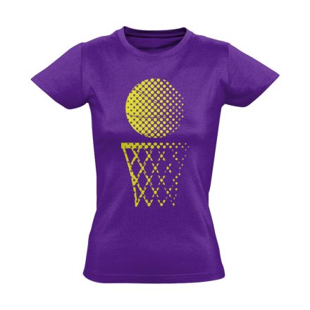 Raszter kosárlabdás női póló (lila)