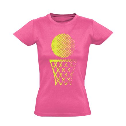Raszter kosárlabdás női póló (rózsaszín)