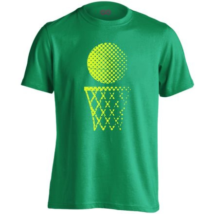 Raszter kosárlabdás férfi póló (zöld)