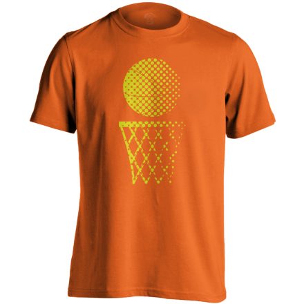 Raszter kosárlabdás férfi póló (narancssárga)