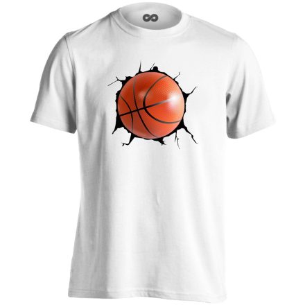 Betörő kosárlabdásférfi póló (fehér)