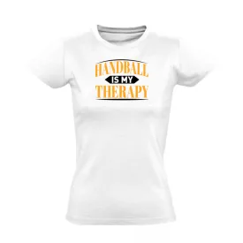 Handball is my therapy kézilabdás női póló (fehér)