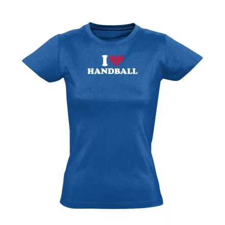 I love handball kézilabdás női póló (kék)
