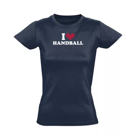 I love handball kézilabdás női póló (tengerészkék)