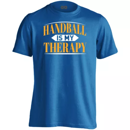 Handball is my therapy kézilabdás férfi póló (kék)