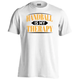 Handball is my therapy kézilabdás férfi póló (fehér)