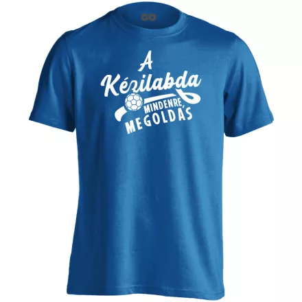 Mindenre megoldás kézilabdás férfi póló (kék)