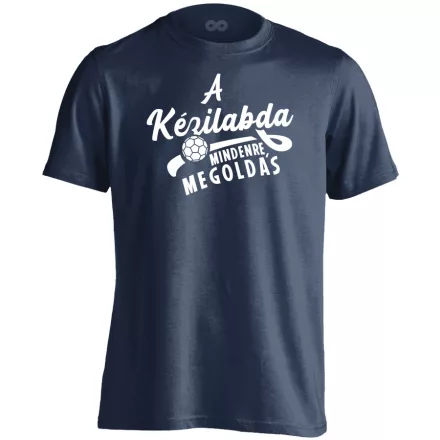 Mindenre megoldás kézilabdás férfi póló (tengerészkék)