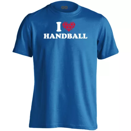 I love handball kézilabdás férfi póló (kék)