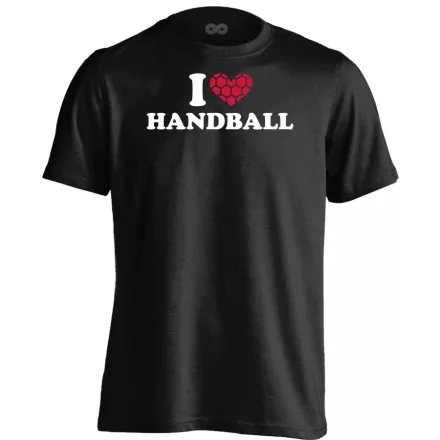 I love handball kézilabdás férfi póló (fekete)