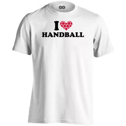 I love handball kézilabdás férfi póló (fehér)