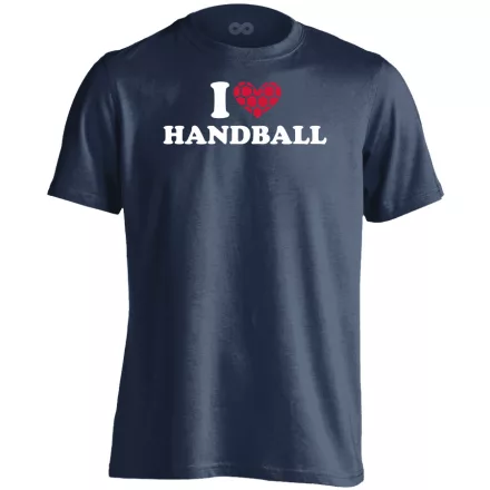 I love handball kézilabdás férfi póló (tengerészkék)
