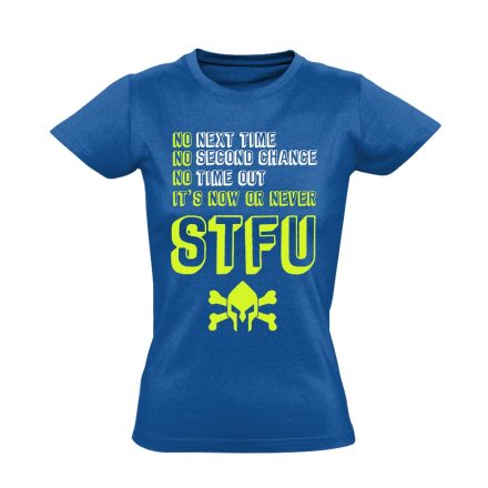 STFU obstacle run női póló (kék)