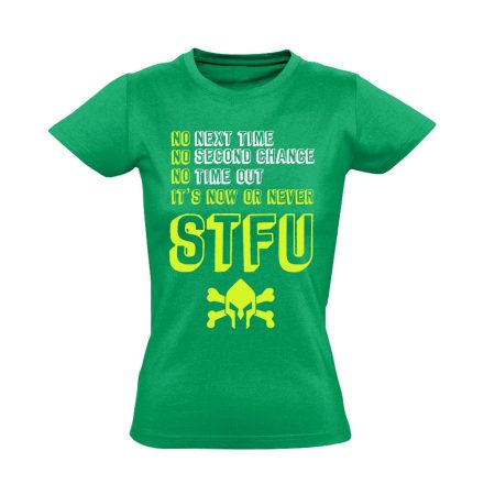 STFU obstacle run női póló (zöld)