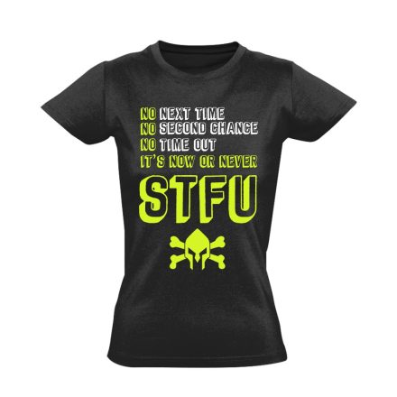 STFU obstacle run női póló (fekete)
