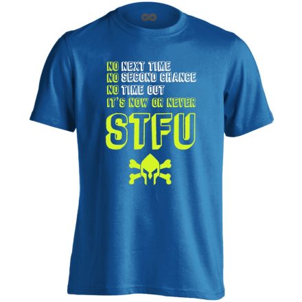STFU obstacle run férfi póló (kék)