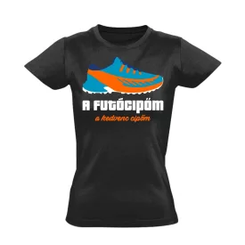 Futócipő női póló (fekete)
