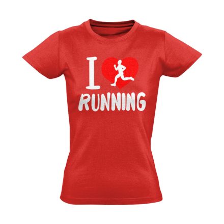LoveRun futós női póló (piros)