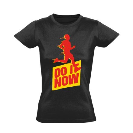 DoItNow futós női póló (fekete)
