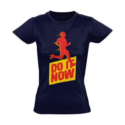 DoItNow futós női póló (tengerészkék)