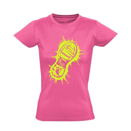 LábNyom futós női póló (rózsaszín)