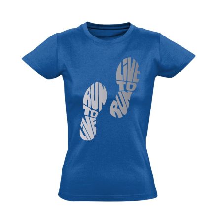 RunToLive futós női póló (kék)