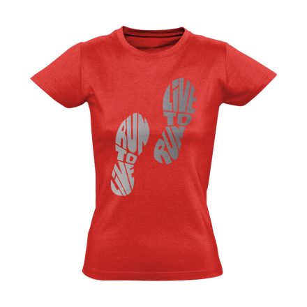 RunToLive futós női póló (piros)