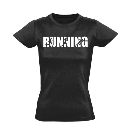Running női póló (fekete)
