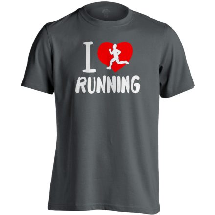 LoveRun futós férfi póló (szénszürke)