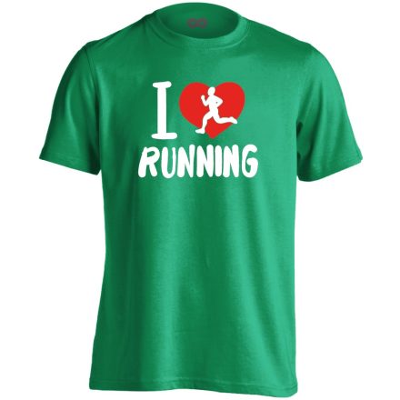 LoveRun futós férfi póló (zöld)