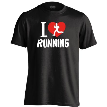 LoveRun futós férfi póló (fekete)