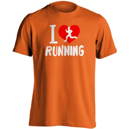 LoveRun futós férfi póló (narancssárga)