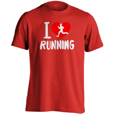 LoveRun futós férfi póló (piros)