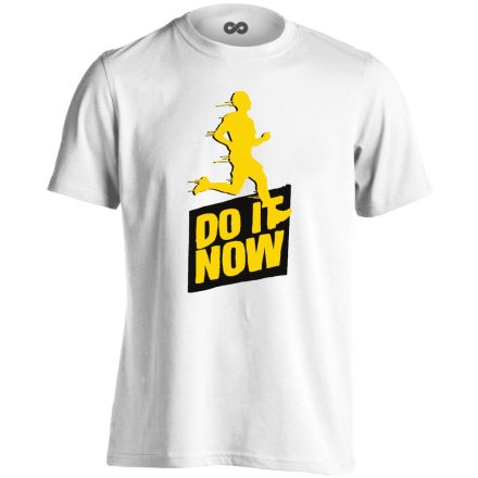 DoItNow futós férfi póló (fehér)