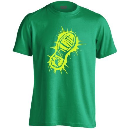 LábNyom futós férfi póló (zöld)