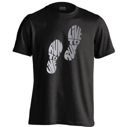 RunToLive futós férfi póló (fekete)