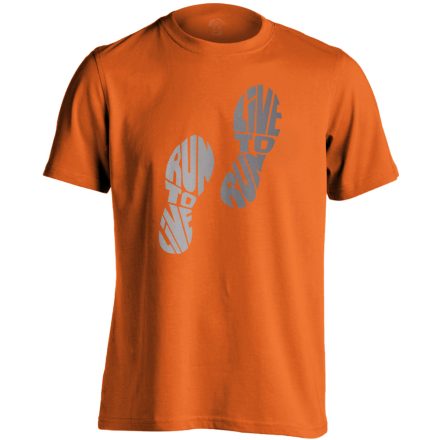 RunToLive futós férfi póló (narancssárga)