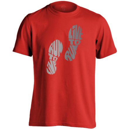 RunToLive futós férfi póló (piros)