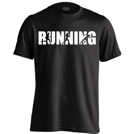 Running férfi póló (fekete)