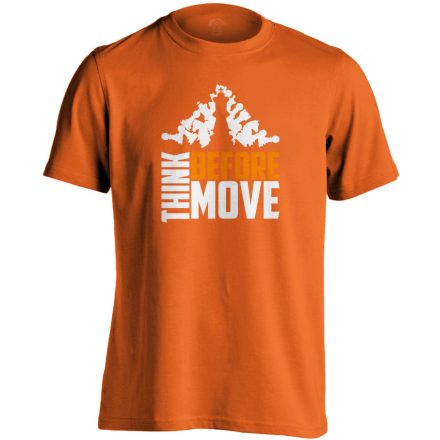 Think Before Move sakkos férfi póló (narancssárga)