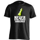 Never Surrender sakkos férfi póló (fekete)