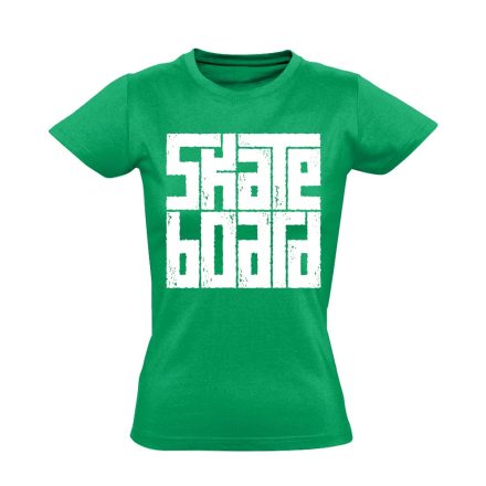 Cube gördeszkás női póló (zöld)