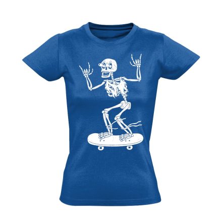 Metal gördeszkás női póló (kék)
