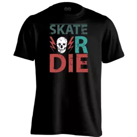 Sk8OrDai gördeszkás férfi póló (fekete)