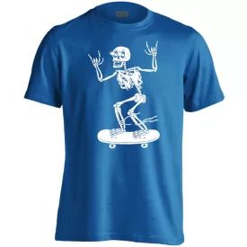 Metal gördeszkás férfi póló (kék)